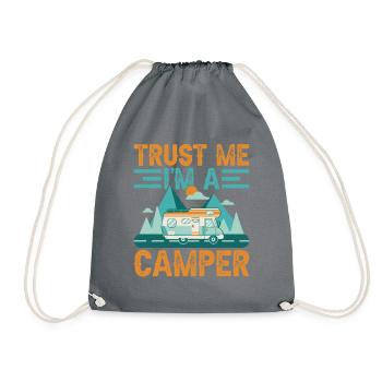 Camping Van Life Camping-car Camping-car Cadeau Montagnes - Sac de sport léger - gris - Devant