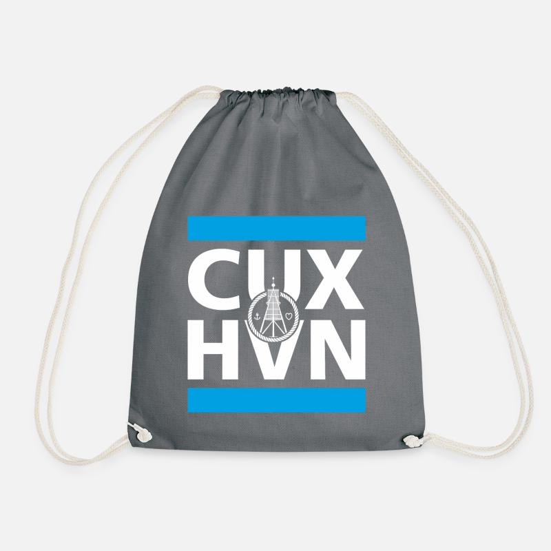 Cuxhaven Kugelbake Anker Herz maritim cuxhvn - Turnbeutel - Grau