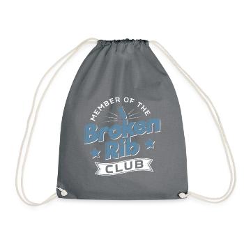 Member Of The Broken Rib Club Gift - Drawstring Bag - grey - Front