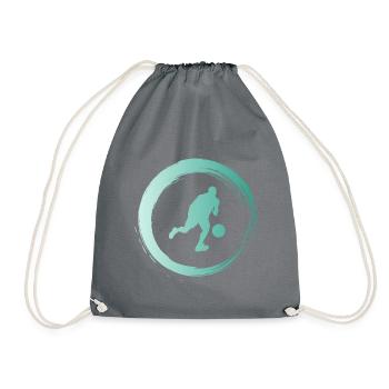 Sporty Hobby Leidenschaft Basketball - Turnbeutel - Grau - Vorne