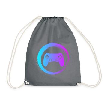 Sporty Hobby Leidenschaft Gaming - Turnbeutel - Grau - Vorne