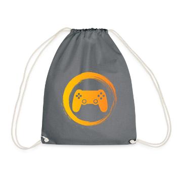 Sporty Hobby Leidenschaft Gaming - Turnbeutel - Grau - Vorne