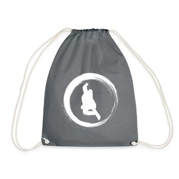 Sporty Hobby Leidenschaft Snowboard - Turnbeutel - Grau - Vorne