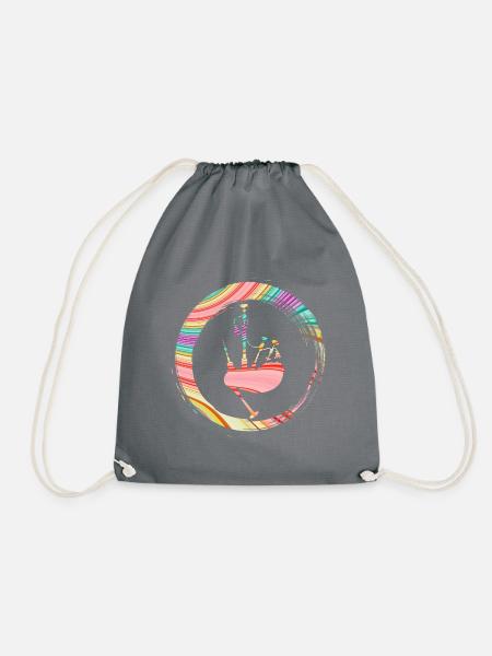 Sporty Hobby Leidenschaft Dudelsack - Turnbeutel - Grau