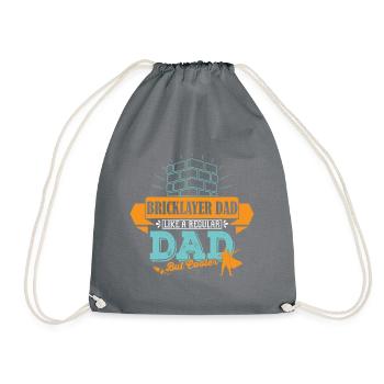 Maurer Vater cooler Papa - Turnbeutel - Grau - Vorne