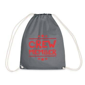 Crew Mitglied - Turnbeutel - Grau - Vorne