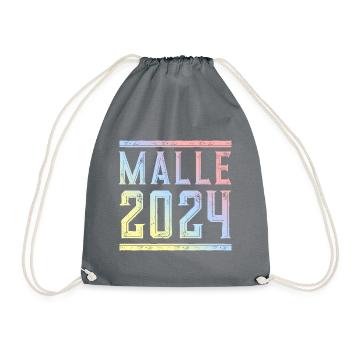 Malle 2024 Bunt - Turnbeutel - Grau - Vorne