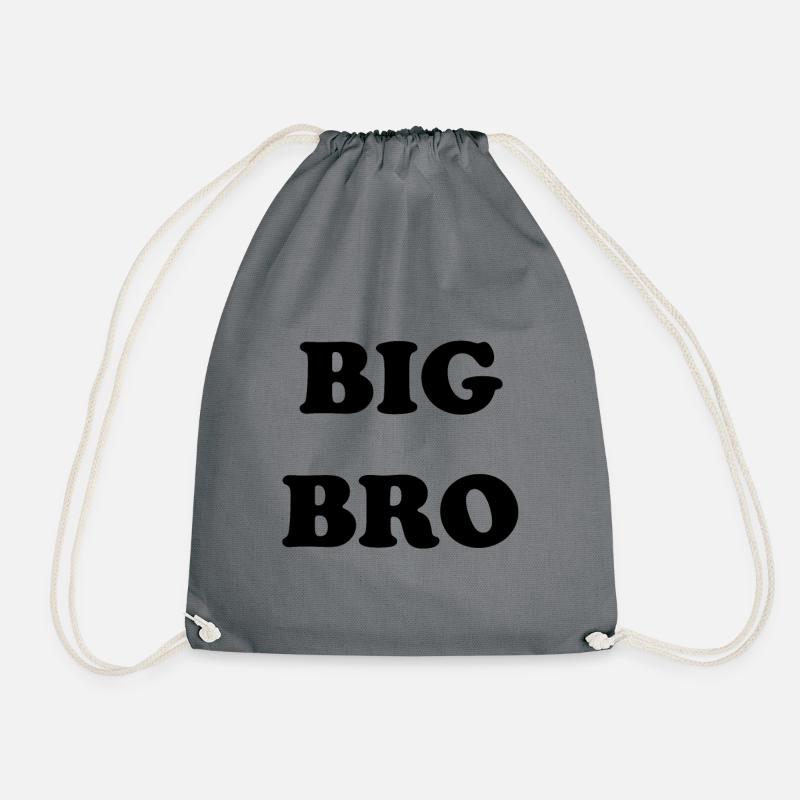BIG BRO Großer Bruder Geschenk - Turnbeutel - Grau