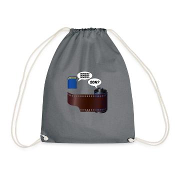Lustige Analog Digital Kamera Filme - Nerds Geeks - Drawstring Bag - grey - Front