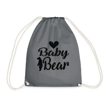 Baby Bear für Eltern Baby Partnerlook - Turnbeutel - Grau - Vorne