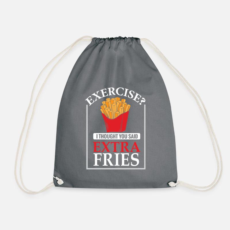 Extra Fries Lecker Pommes - Turnbeutel - Grau