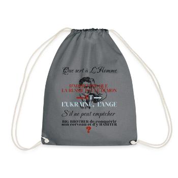 Que sert à l'Homme de Choisir? - Sac de sport léger - gris - Devant