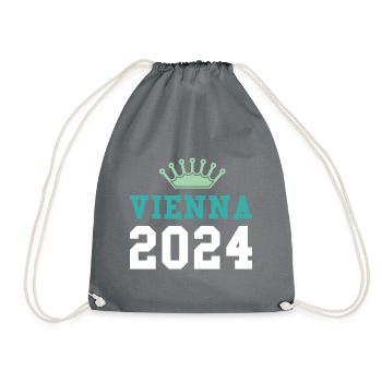 Vienna 2024 Wien Krone - Drawstring Bag - grey - Front