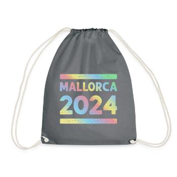 Majorque 2024 Équipe de vacances colorée - Sac de sport léger - gris - Devant