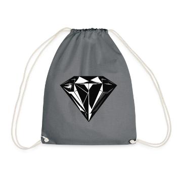 Diamond Jewel Symbol - Drawstring Bag - grey - Front