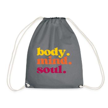 Body Mind Soul - Für alle "in Einklang-Bringer" - Turnbeutel - Grau - Vorne