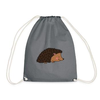 hedgehog igel herbst sonic garten winter stacheln - Turnbeutel - Grau - Vorne