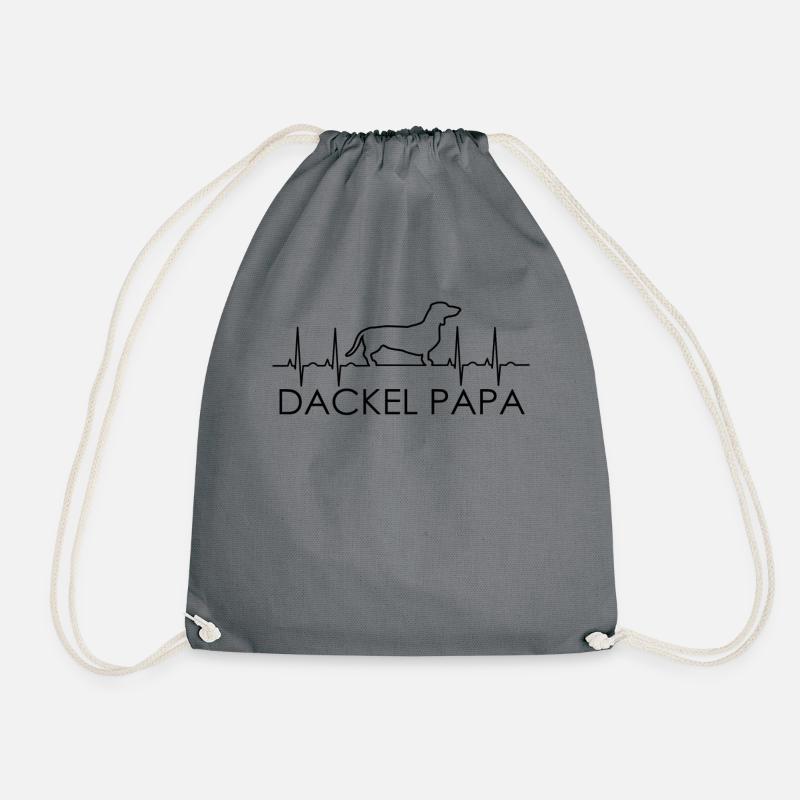 Dackel Papa - Turnbeutel - Grau