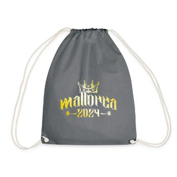 Mallorca 2024 Gold - Turnbeutel - Grau - Vorne