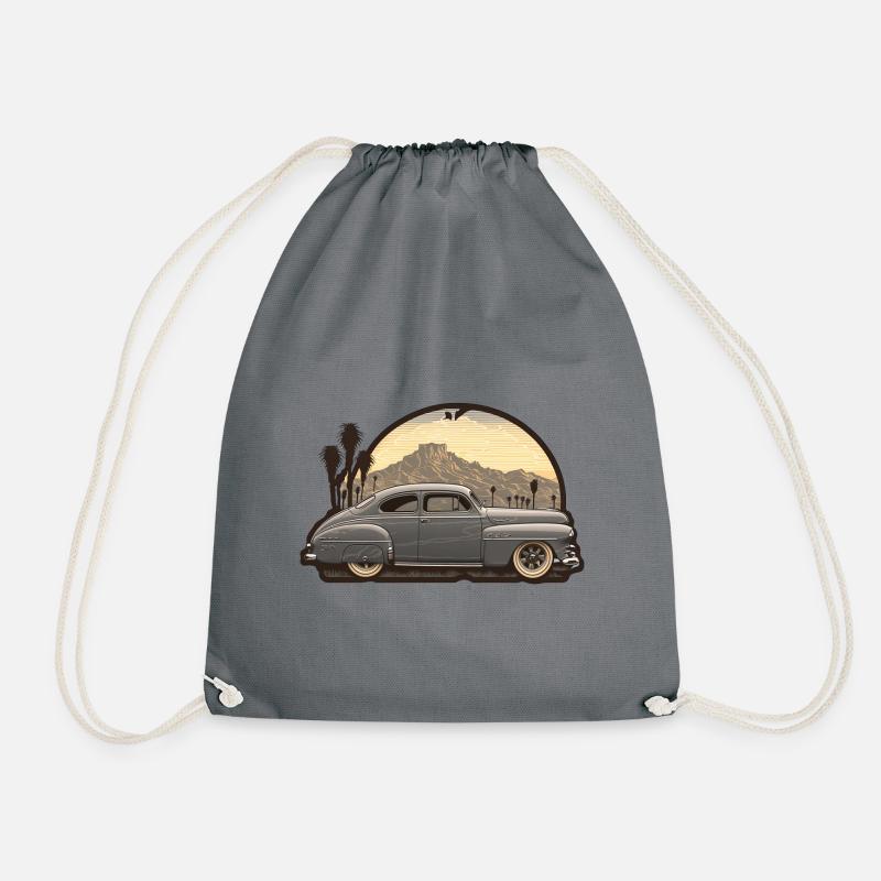 Vintage Muscle car Oldtimer Sahara - Turnbeutel - Grau