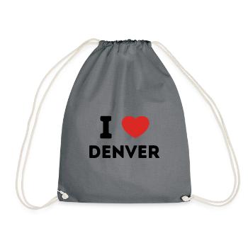 J’aime Denver, États-Unis - Sac de sport léger - gris - Devant
