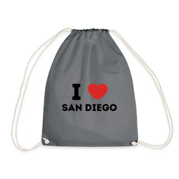 Ich liebe San Diego, Vereinigte Staaten - Turnbeutel - Grau - Vorne