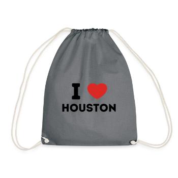 I Love Houston, États-Unis - Sac de sport léger - gris - Devant