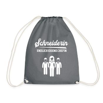 Schneiderin Chefin Selbstständigkeit Schneiderei - Turnbeutel - Grau - Vorne