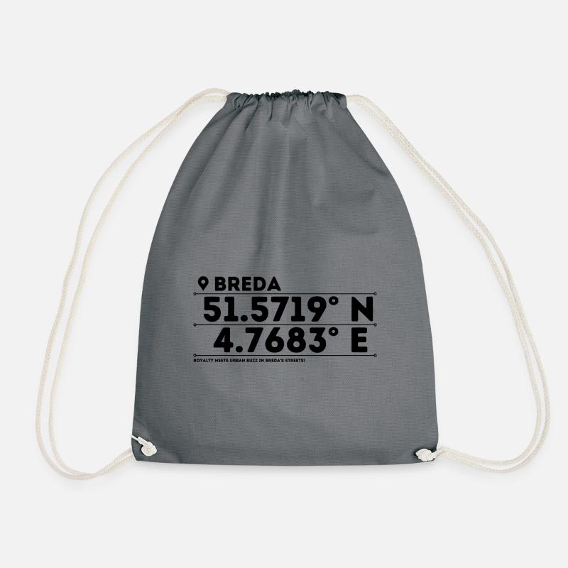 Breda: Royal History & Bustling Cosmopolitanism - Drawstring Bag - grey