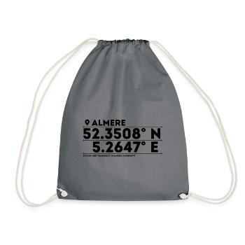 Almere: Futuristic City & Nature's Embrace - Drawstring Bag - grey - Front