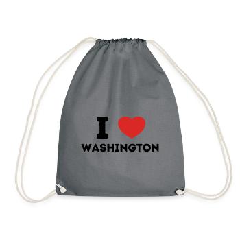I Love Washington, États-Unis - Sac de sport léger - gris - Devant