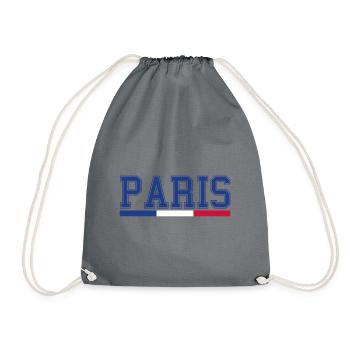 Elegant Paris Typography - Drawstring Bag - grey - Front