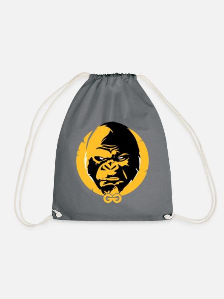 Grosse tête de gorille sombre - Sac de sport léger - gris