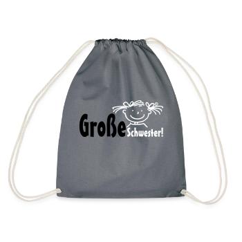 Große Schwester - Turnbeutel - Grau - Hinten