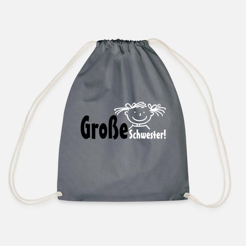 Große Schwester - Turnbeutel - Grau