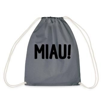 MIAU! - Turnbeutel - Grau - Hinten