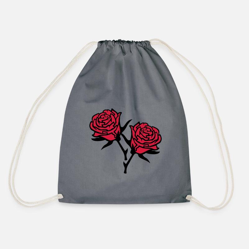 roses4 - Turnbeutel - Grau