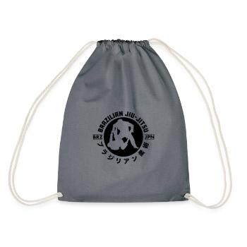 BJJ Brazilian Jiu-Jitsu - Drawstring Bag - grey - Back