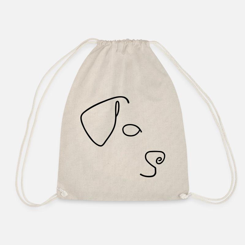 minimal labrador retriever - Drawstring Bag - nature