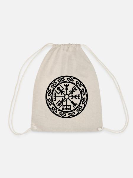 Vegvisir, Island, Runen Magie, Schutz Kompass - Turnbeutel - Natur