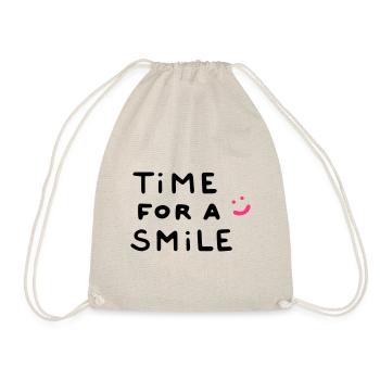 Time for a smilie - Drawstring Bag - nature - Front