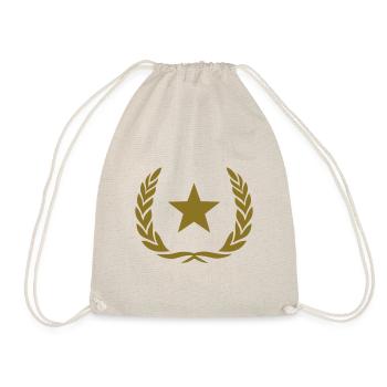 couronne de vainqueur, gagnant, étoile, or, héros - Sac de sport léger - nature - Devant