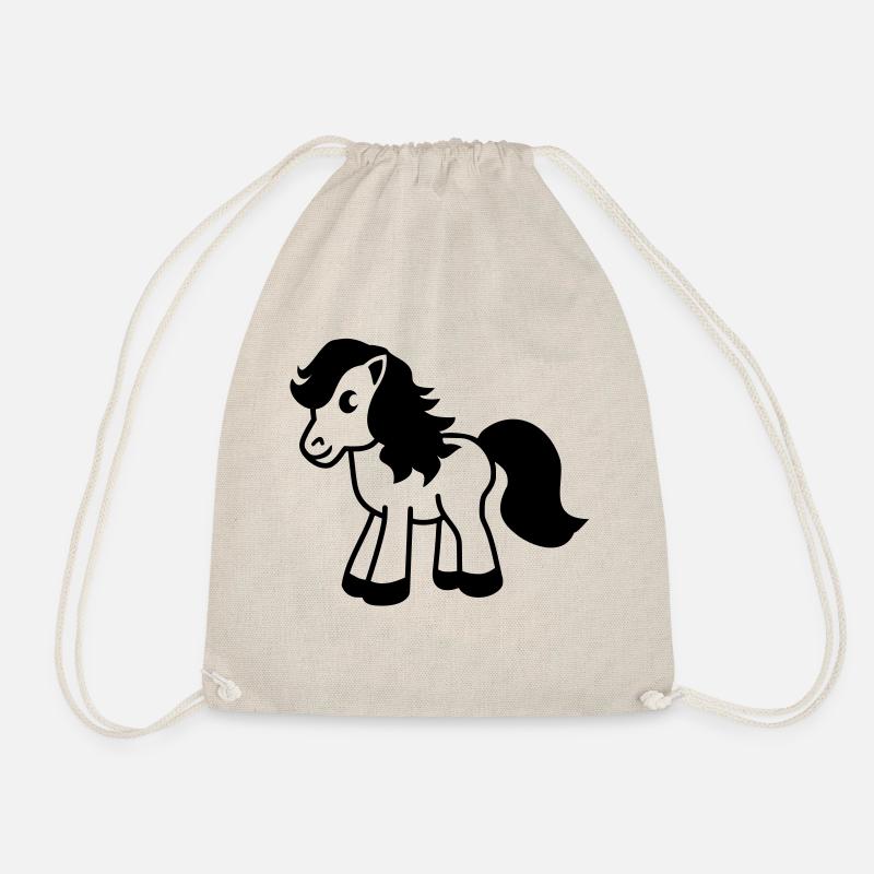 cute pony - Drawstring Bag - nature