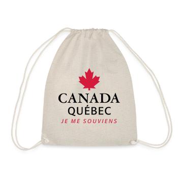 Kanada Quebec Maple Leaf Ahornblatt I love Canada - Turnbeutel - Natur - Vorne