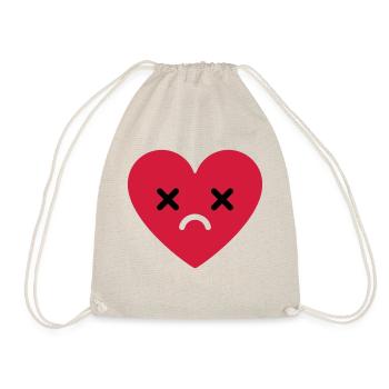 trauriges Herz emoji - Turnbeutel - Natur - Vorne
