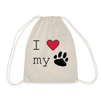 I love my dog - Turnbeutel - Natur - Vorne