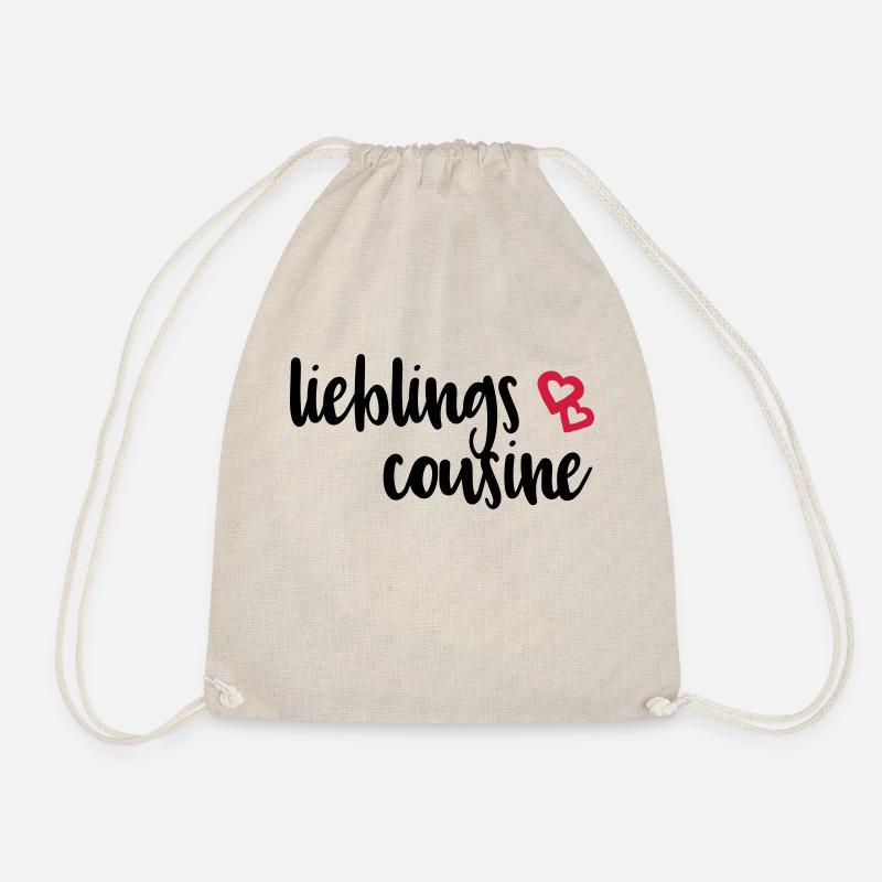 Lieblingscousine Cousine beste Cousine Geschenk - Turnbeutel - Natur
