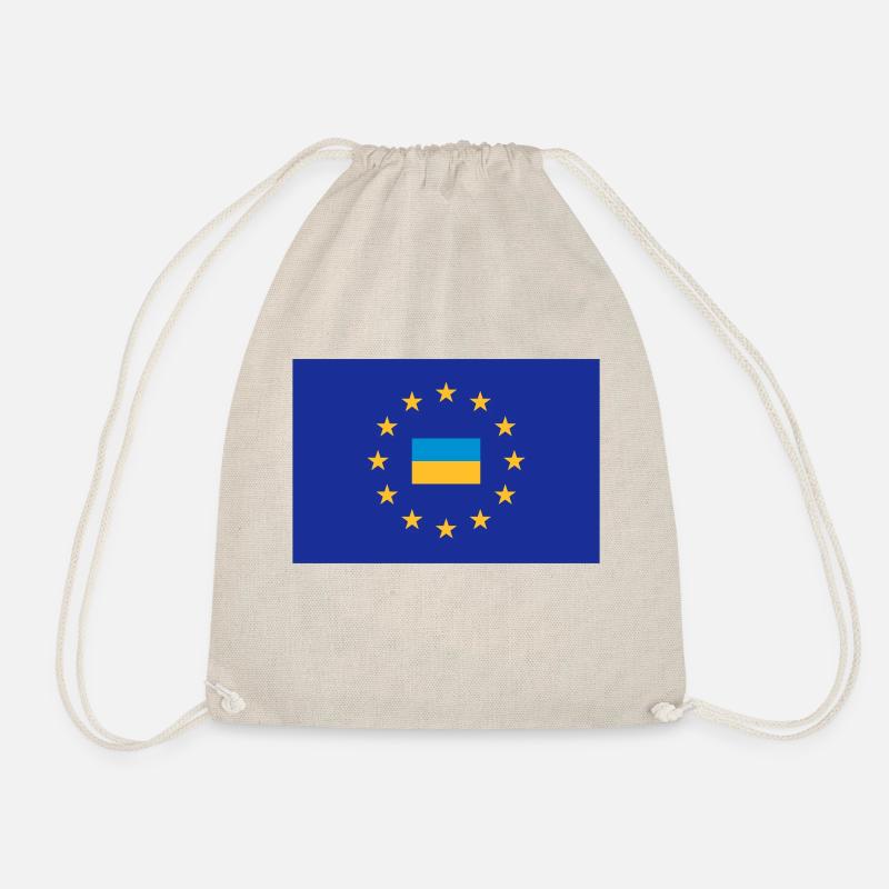 EU Flagge Ukraine - Turnbeutel - Natur