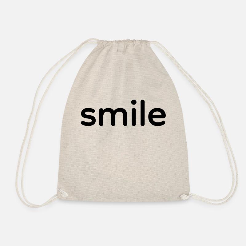 Smile Bright: Spread Happiness with Style - Drawstring Bag - nature