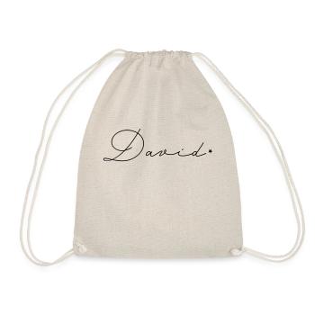 Name David - Drawstring Bag - nature - Front